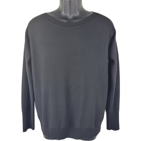 Banana Republic Men’s merino Wool blend crewneck Sweaters black color size M - Picture 1 of 12